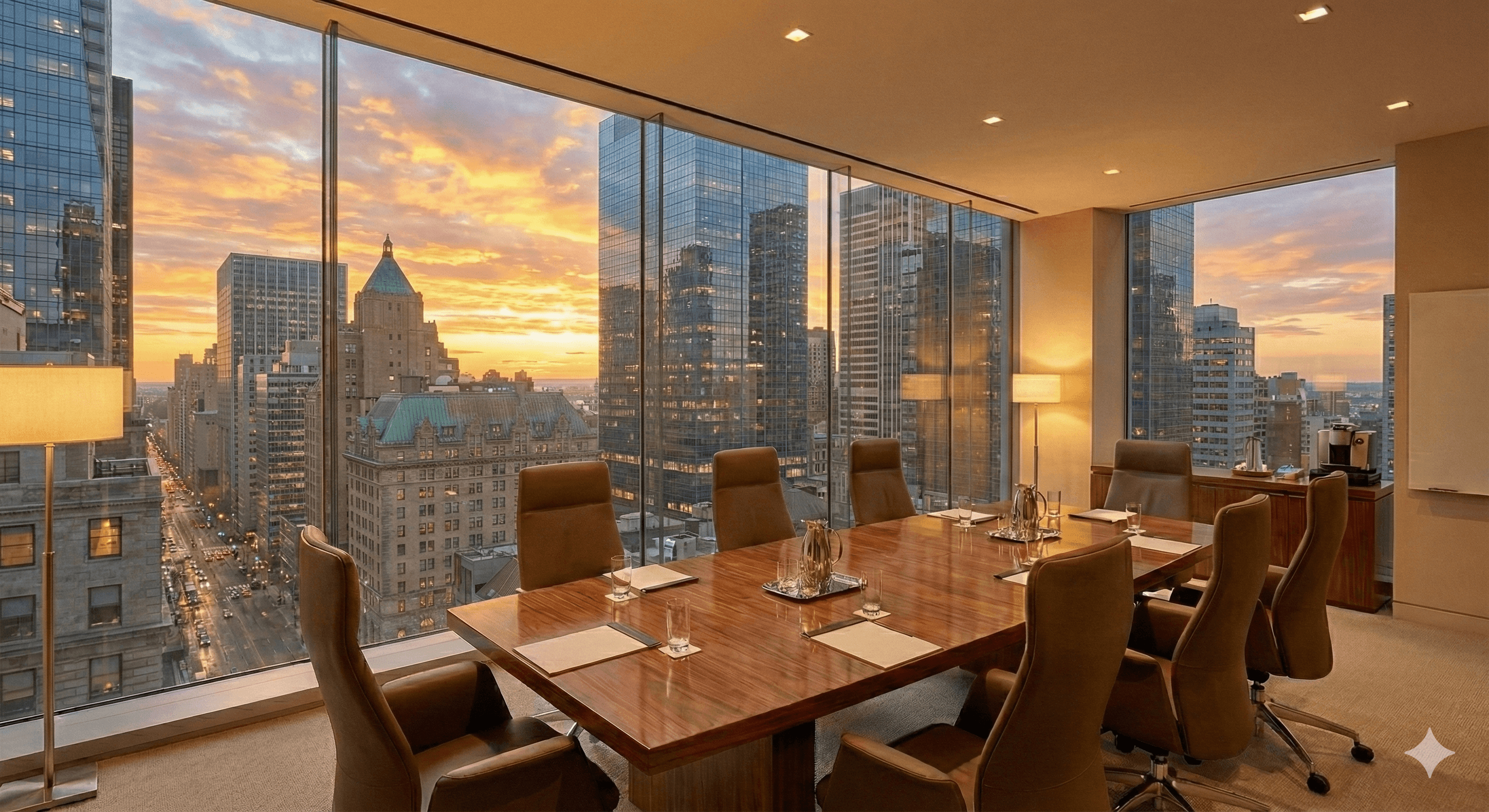 Modern boardroom for legal meetings