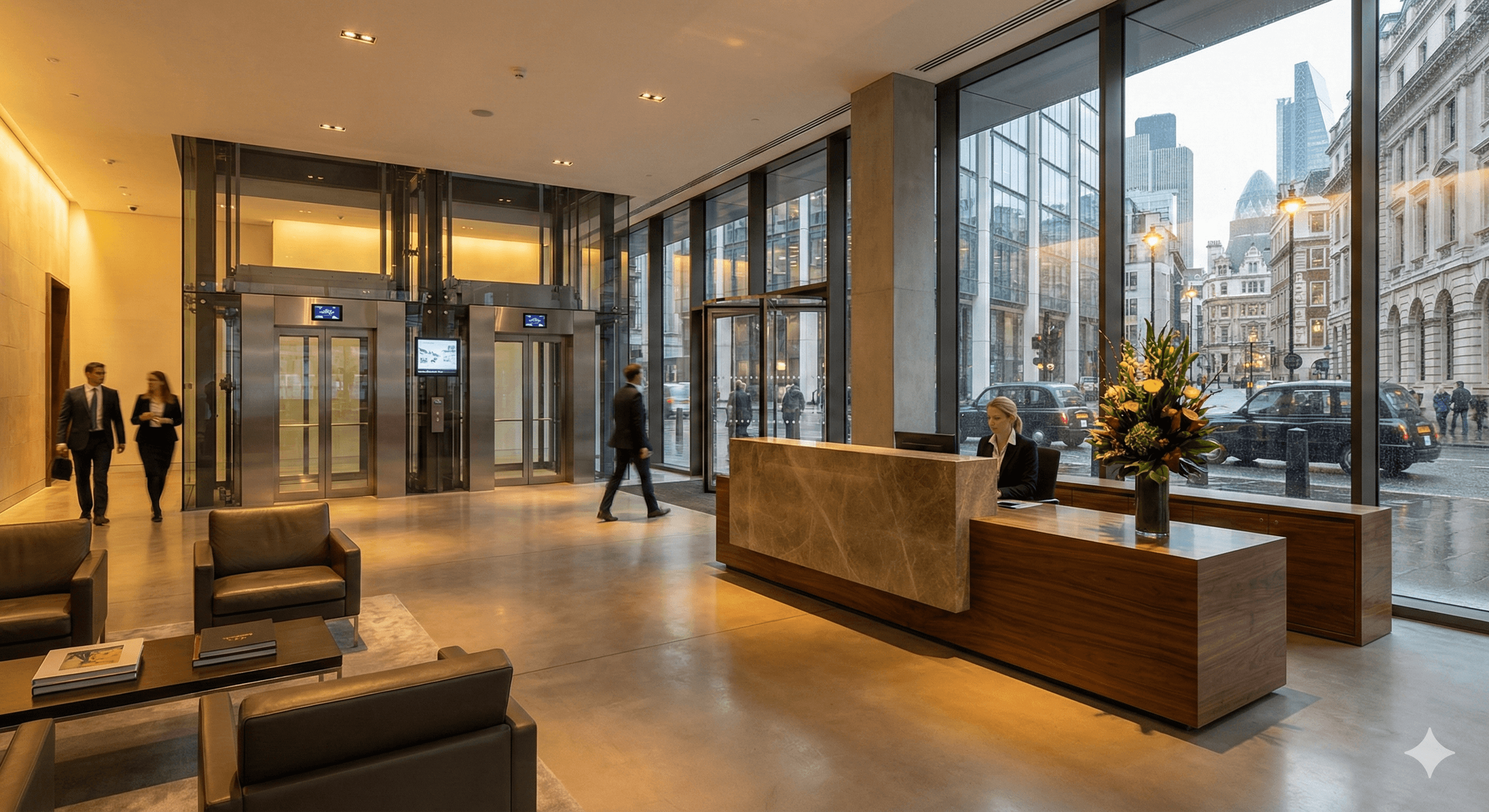 Modern building lobby